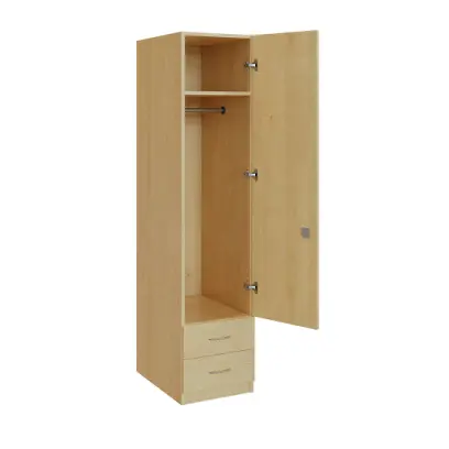 Q 12-40 skříň šatní, 1-dvéřová, 400x600x1800mm, javor horský